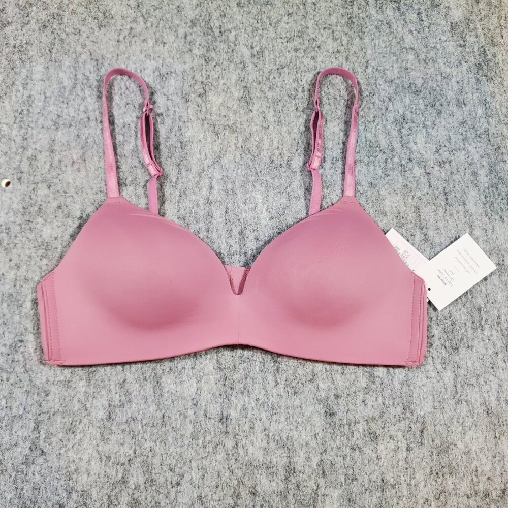 NWT Auden 34A Smooth Wire-free Lightly Lined Bra Mauve Pink - Picture 3 of 7